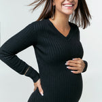 Full Body Maternity & Nursing Sweater Dress Milk & Baby