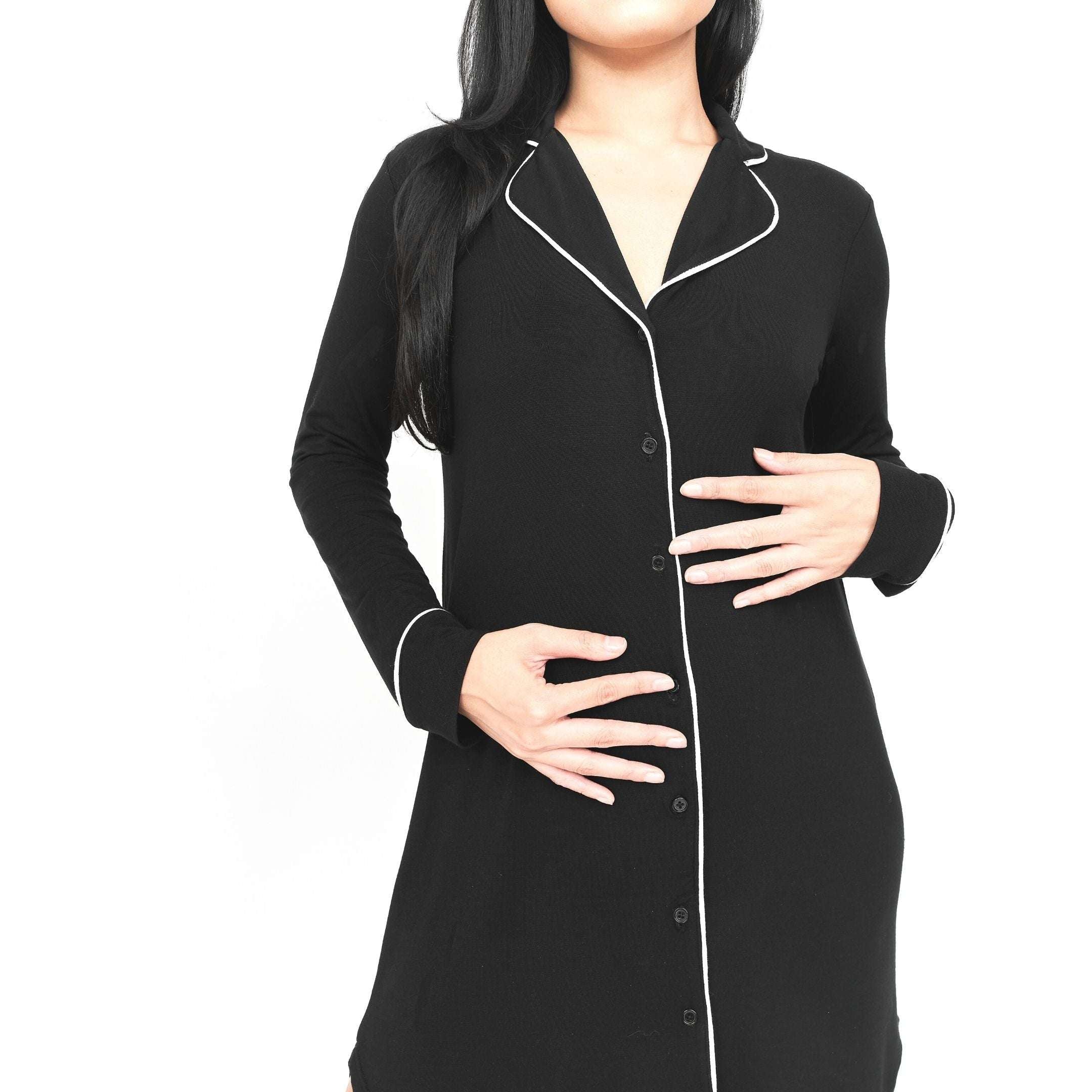 The Black CloudLuxe Nightshirt Milk & Baby