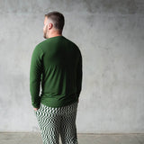 Everyday Check | Mens Bamboo Jogger (Green Check) | Milk & Baby