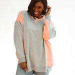 Color Block Nursing Lightweight Sweatshirt | Milk & Baby