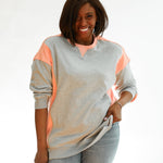 Color Block Nursing Lightweight Sweatshirt | Milk & Baby