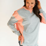 Color Block Nursing Lightweight Sweatshirt | Milk & Baby