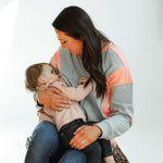 Color Block Nursing Lightweight Sweatshirt | Milk & Baby