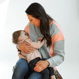 Color Block Nursing Lightweight Sweatshirt | Milk & Baby