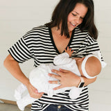 V-Neck Breastfeeding Tee Milk & Baby