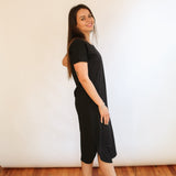 Invisible Zipper Midi Breastfeeding T-Shirt Dress