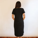 Invisible Zipper Midi Breastfeeding T-Shirt Dress