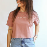 Cropped Embroidered Nursing Friendly Tee