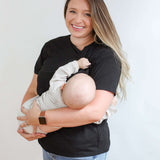 Full Zip Breastfeeding Tee Milk & Baby