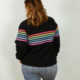 Six Stripe Invisible Zip Breastfeeding Sweatshirt