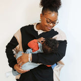 Color Block Nursing Lightweight Sweatshirt Milk & Baby