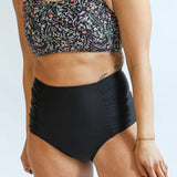 Moderate Coverage High Waist Bikini Bottoms