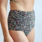 Moderate Coverage High Waist Bikini Bottoms