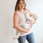 Stripe Invisible Zip Breastfeeding Tank Top - milk & baby