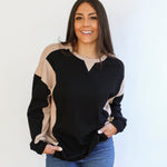 Color Block Nursing Lightweight Sweatshirt | Milk & Baby