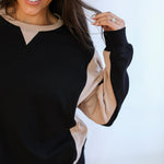 Color Block Nursing Lightweight Sweatshirt | Milk & Baby