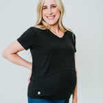 Nursing Short Sleeve Tee | Black Milk & Baby