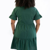 Bell Sleeve Pocket Nursing Dress | Green