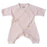 Soft Pink Pointelle Baby Kimono Onesie