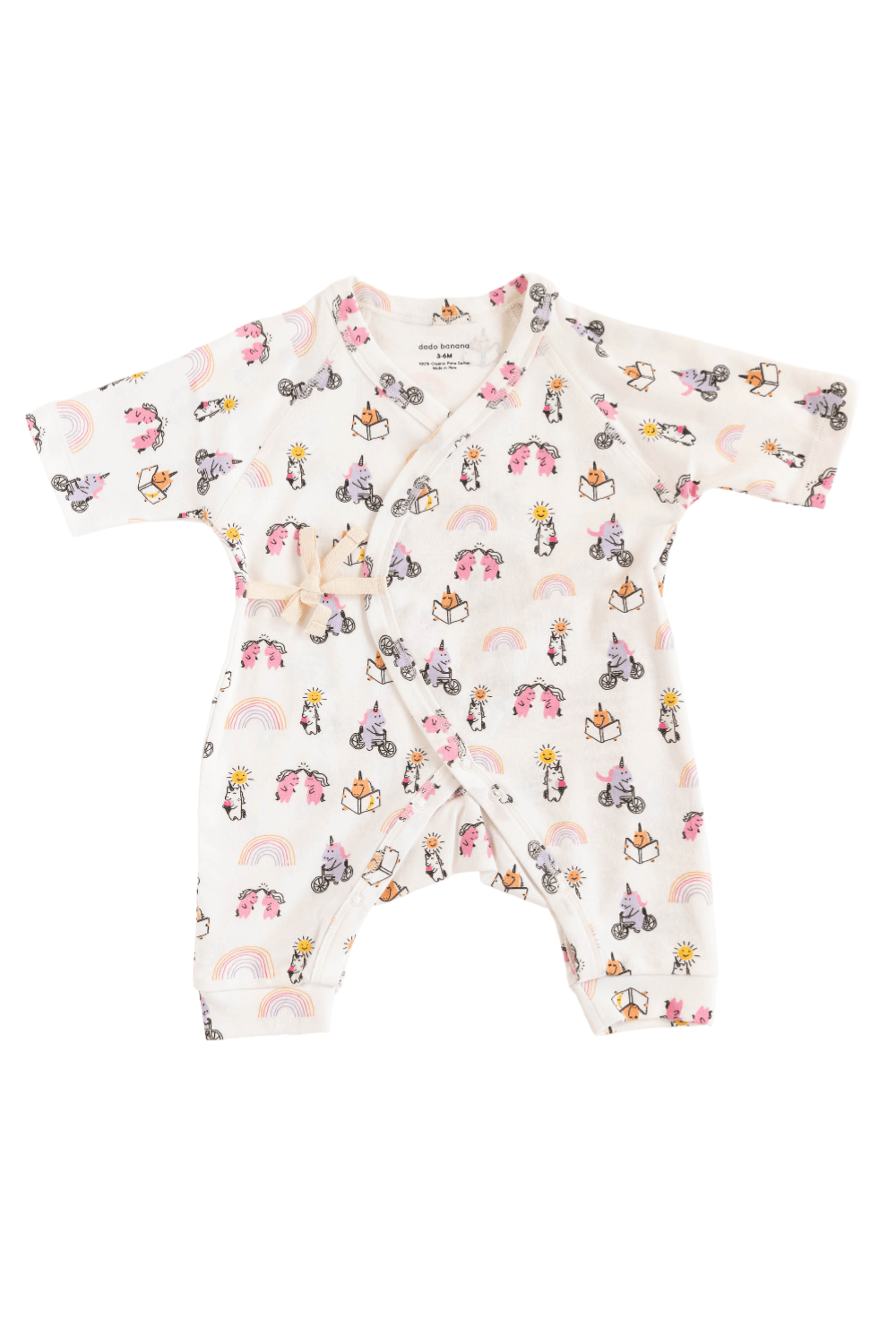 Unicorn Print Baby Kimono Onesie | Milk & Baby