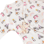 Unicorn Print Baby Kimono Onesie | Milk & Baby