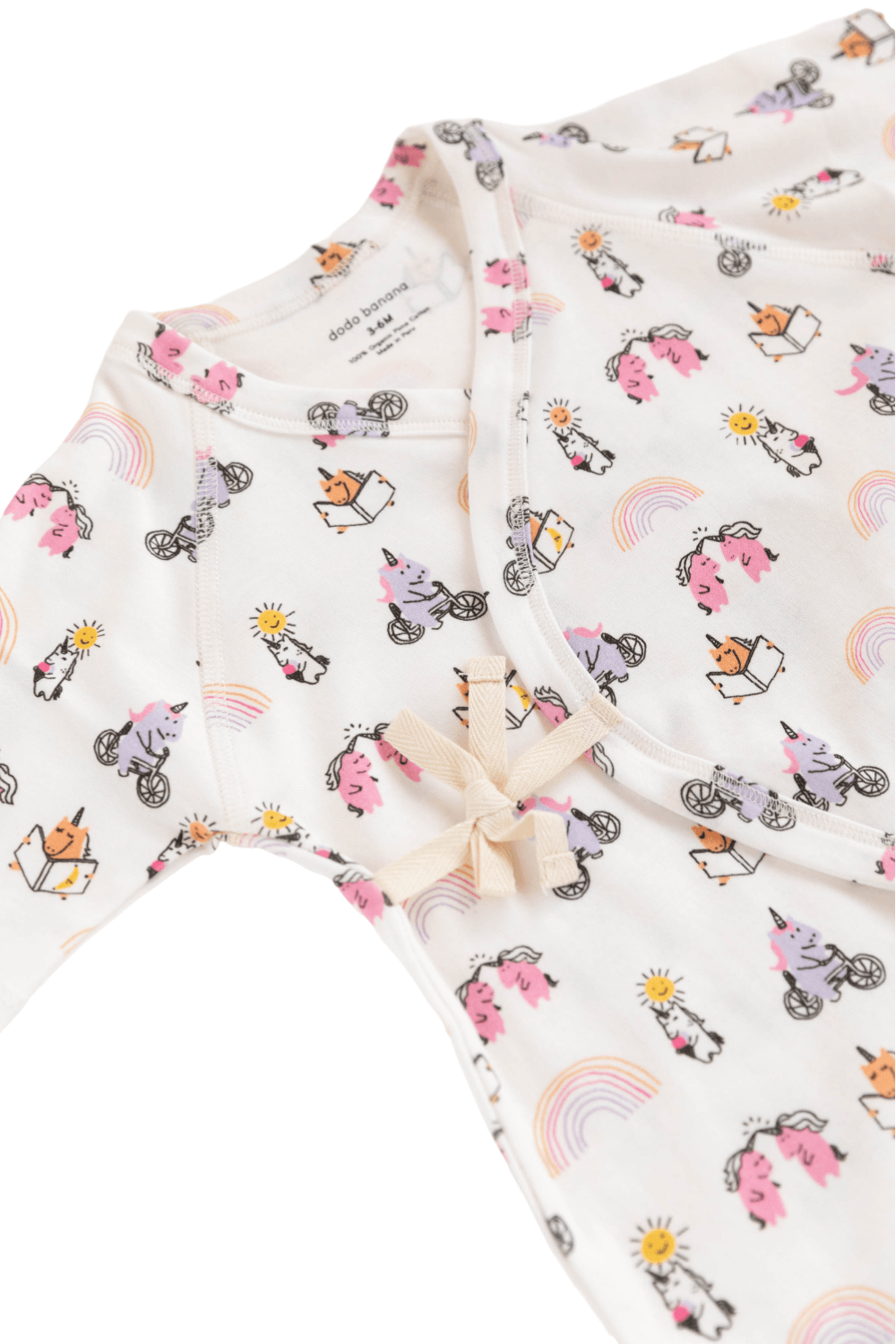 Unicorn Print Baby Kimono Onesie | Milk & Baby