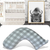 Luna Lullaby Nursing Pillow - Grey and White Buffalo Check