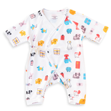 Puppy Party Baby Kimono Onesie