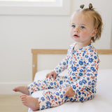 Red White & Blooms Bamboo Zippy Romper | Milk & Baby 