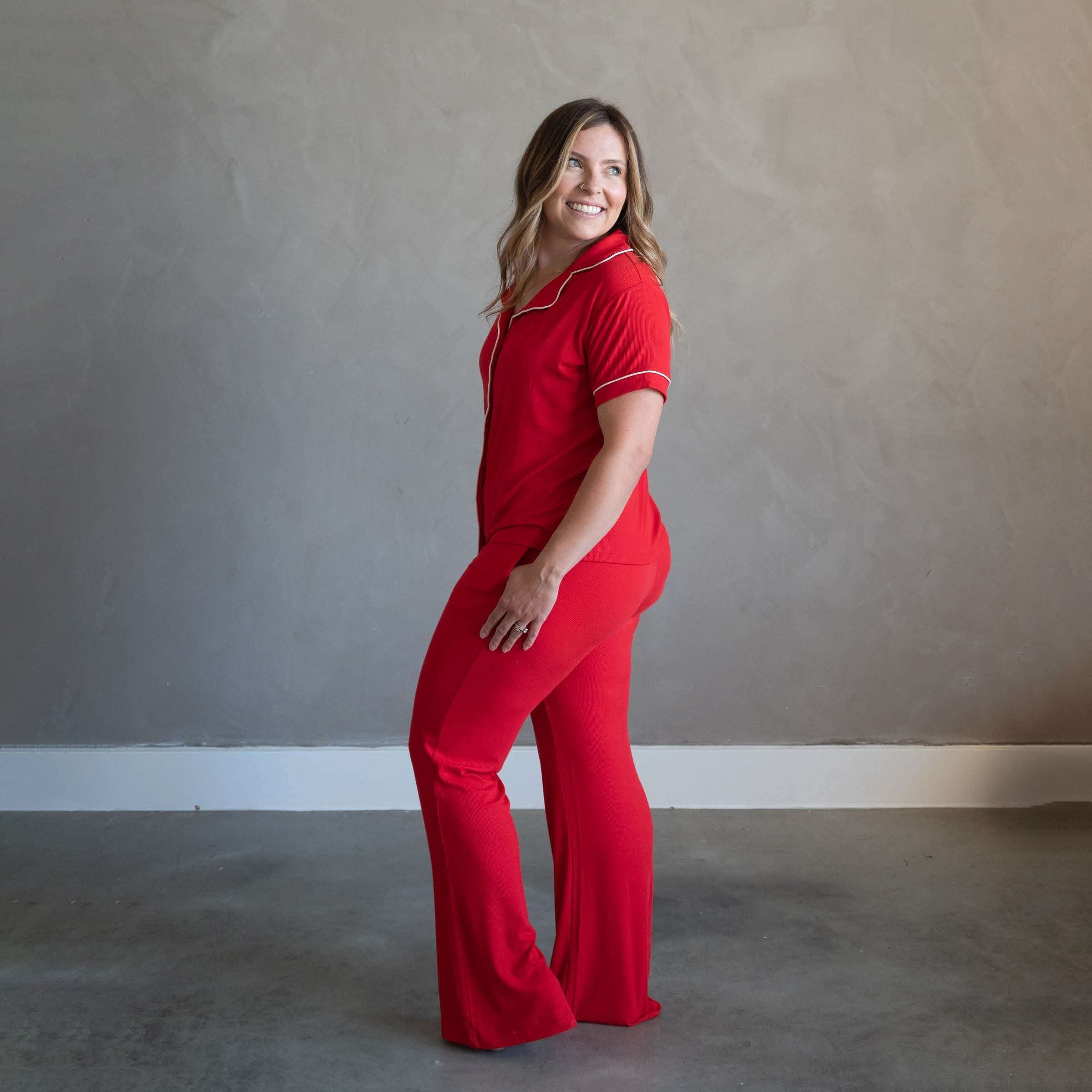 Crimson Red | Mommy Pajamas Milk & Baby