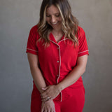 Crimson Red | Mommy Pajamas Milk & Baby