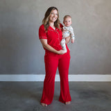 Crimson Red | Mommy Pajamas Milk & Baby