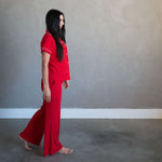 Crimson Red | Mommy Pajamas Milk & Baby