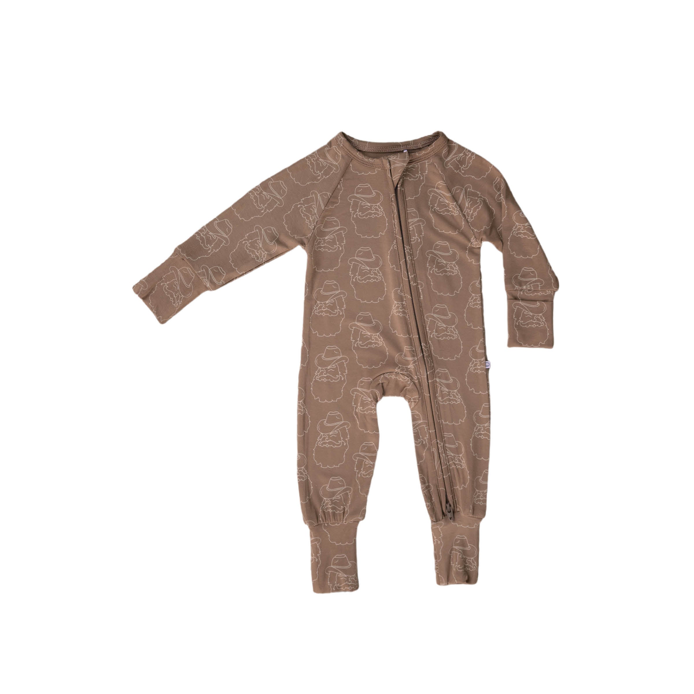 Ranch Santa | Bamboo Zip Romper Milk & Baby