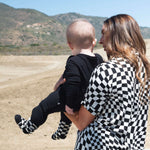 Onyx Ribbed | Bamboo Zip Romper | Milk & Baby 