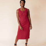 Organic Cotton Ribbed Knit Maternity to Nursing Tank Dress