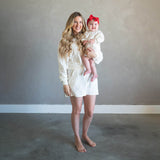 Star Spangled Terry | Women's Pullover & Short Set | Milk & Baby