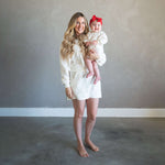 Star Spangled Terry | Women's Pullover & Short Set Milk & Baby