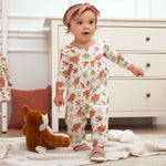 Fall Harvest Empire Waist Bamboo Romper Milk & Baby