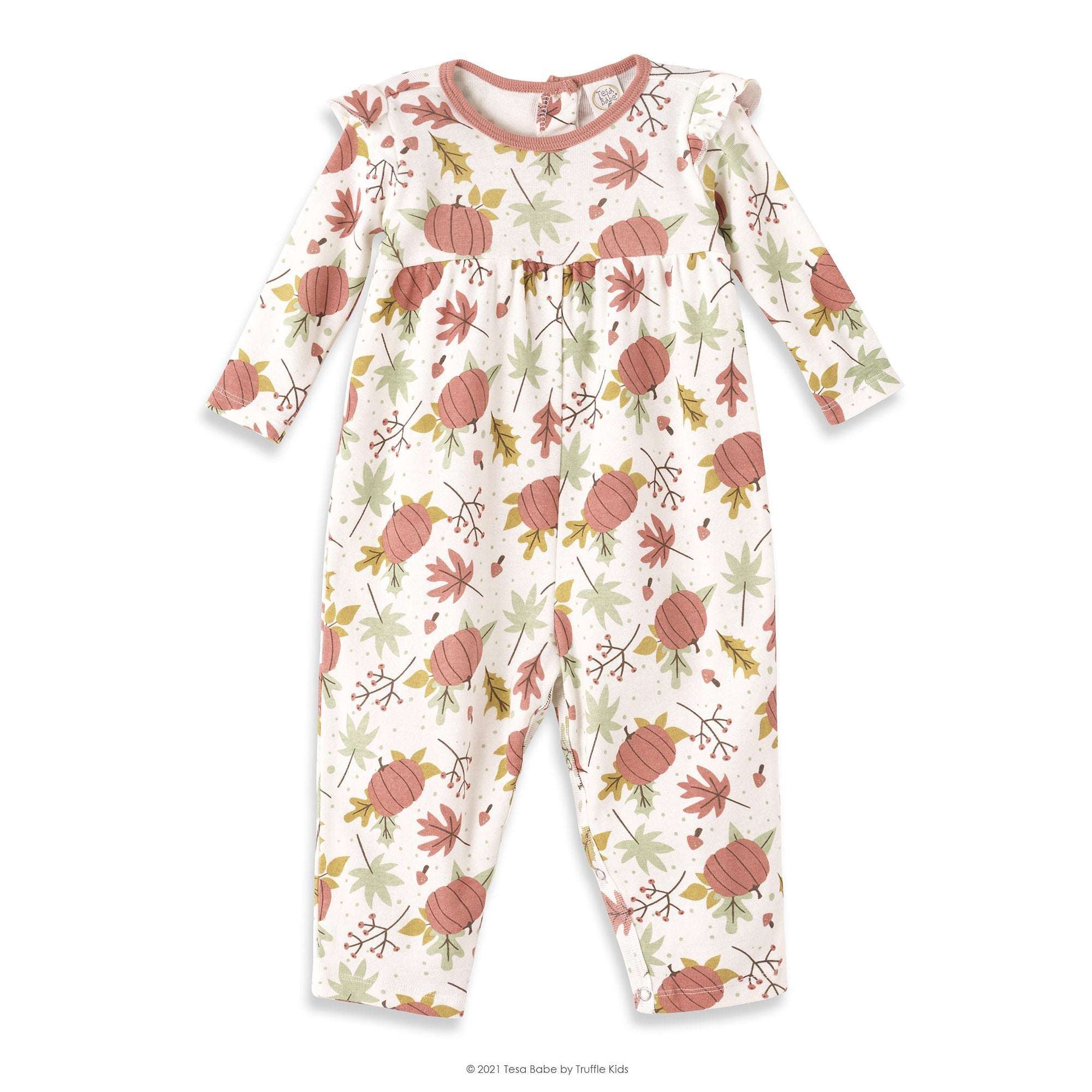 Fall Harvest Empire Waist Bamboo Romper Milk & Baby