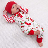 Tis The Season Henley Bamboo Romper Milk & Baby