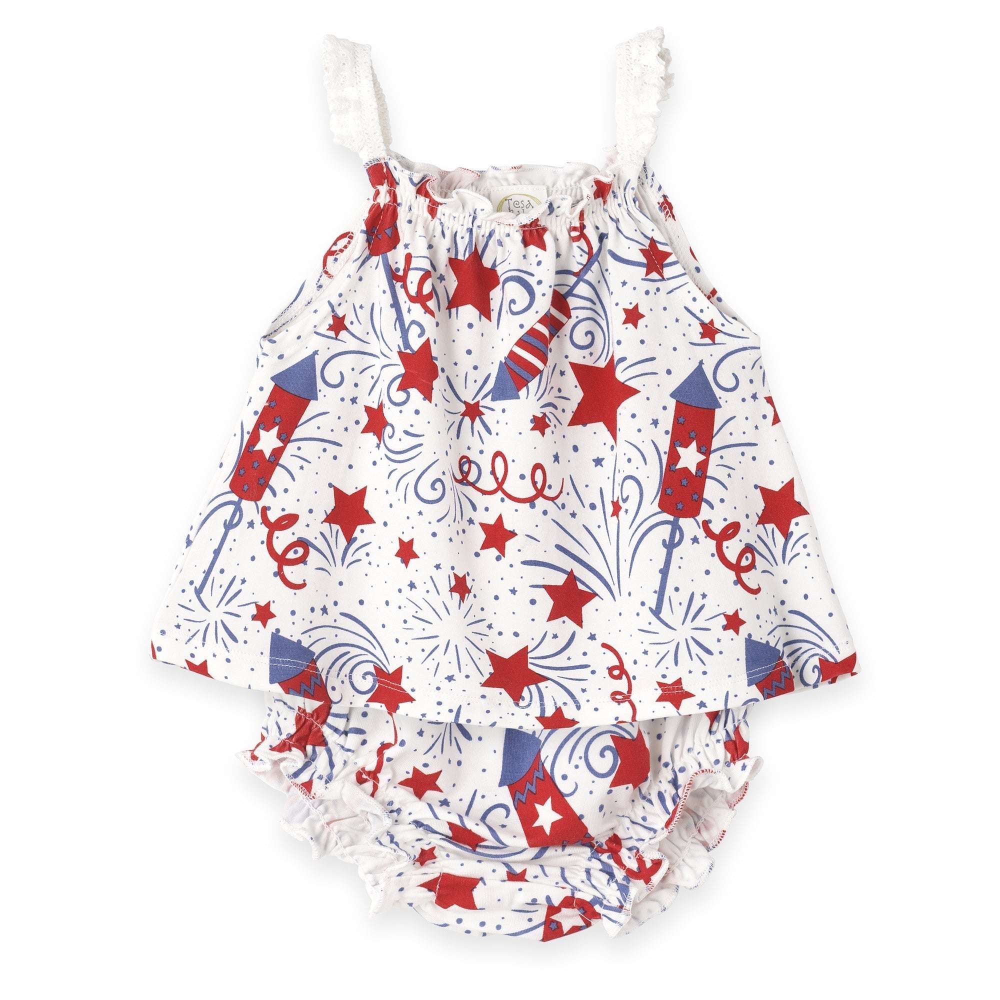 4th of July Swing Top & Bloomers Set Milk & Baby