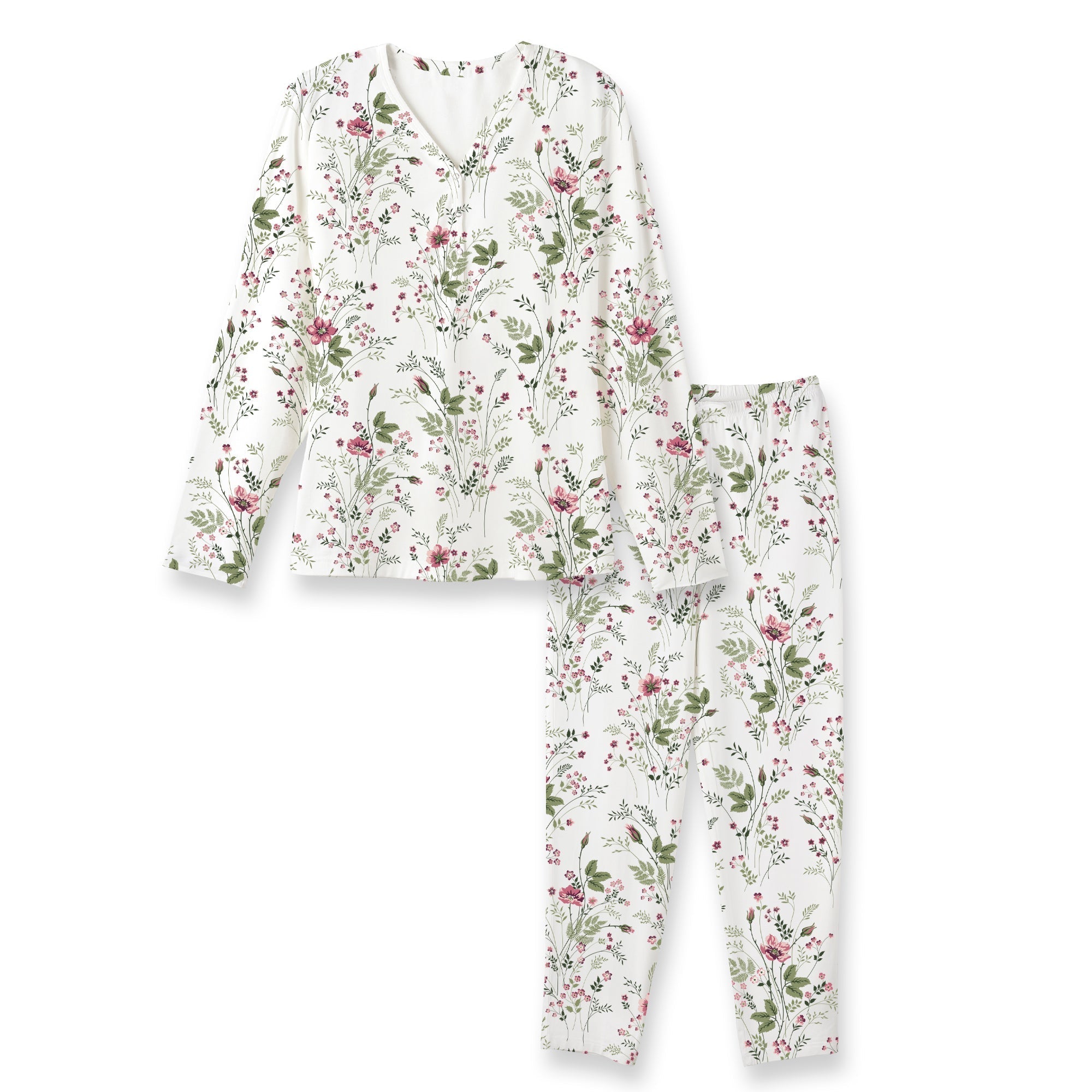 Pretty Petals Women's Bamboo Pajama Set