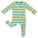 Tractors Stripe Footie Milk & Baby