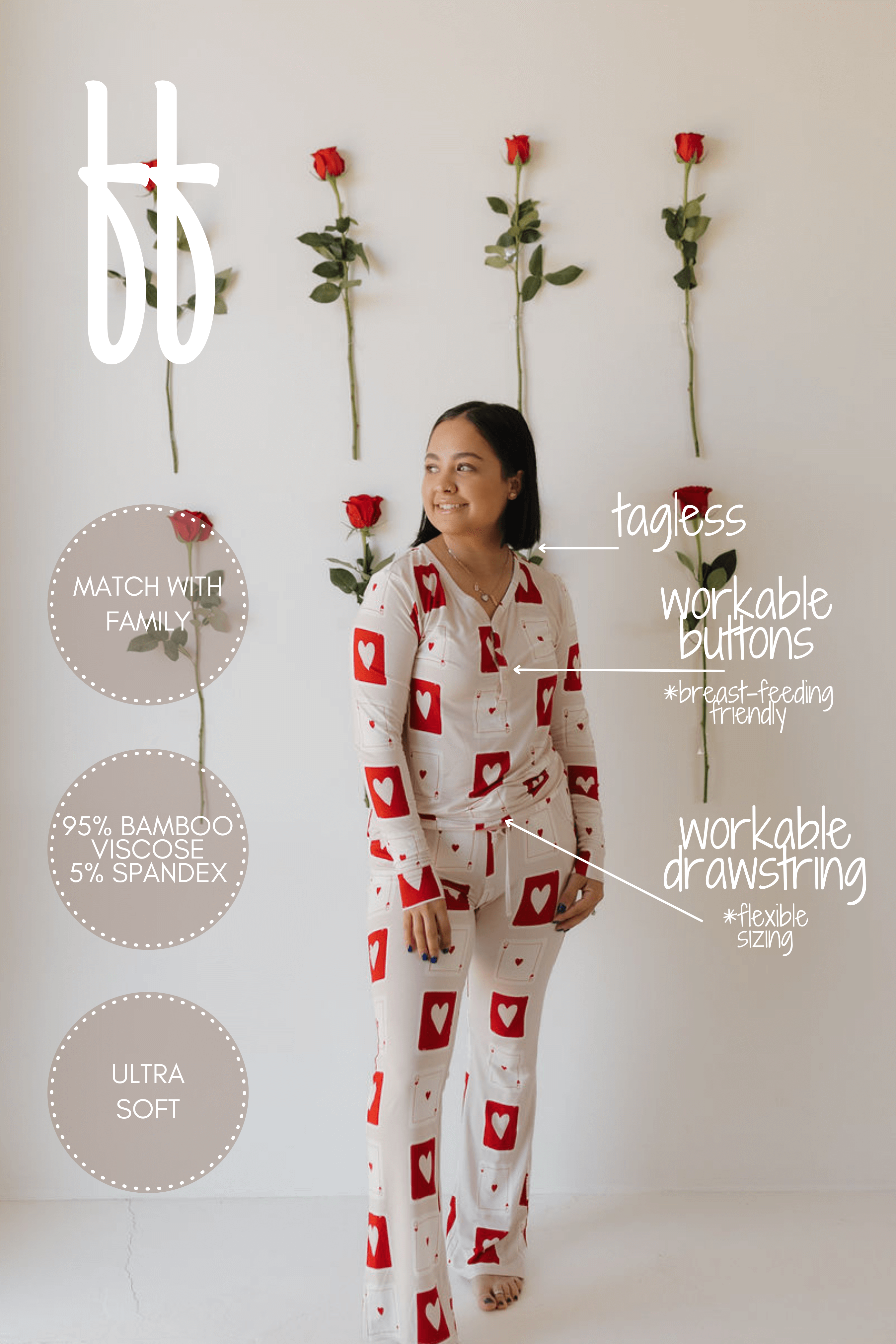 Love Day | Women's Bamboo Pajama | Milk & Baby