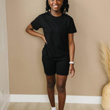 Little Joy Co. Women's Bamboo Tee & Bike Shorts