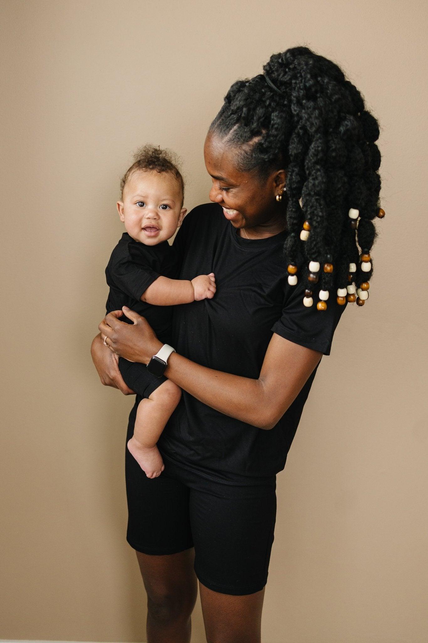 Bamboo Bike Shorts & Tee Daywear Set | Mom Milk & Baby