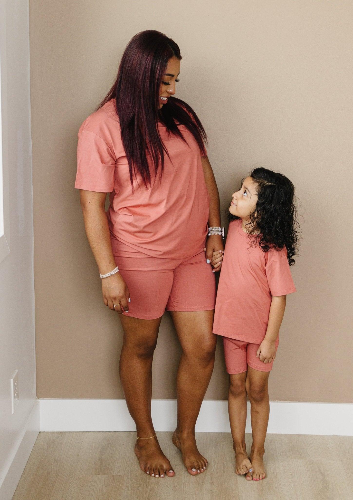 Bamboo Bike Shorts & Tee Daywear Set | Mom Milk & Baby