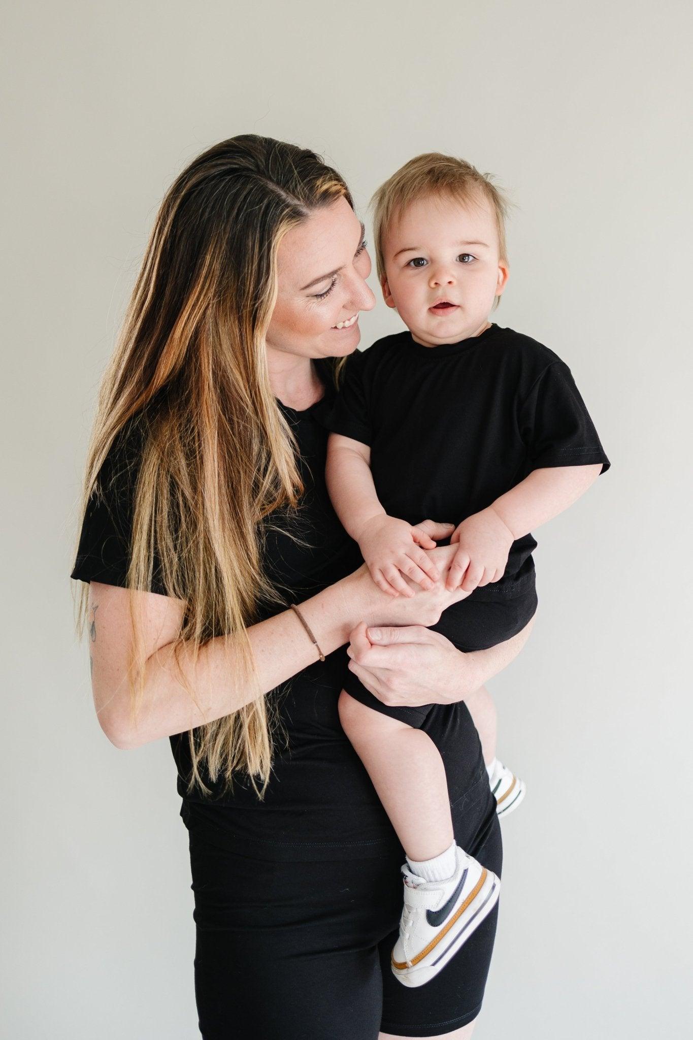 Bamboo Bike Shorts & Tee Daywear Set | Mom Milk & Baby