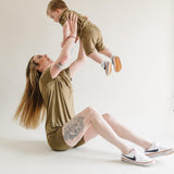 Bamboo Bike Shorts & Tee Daywear Set | Mom Milk & Baby